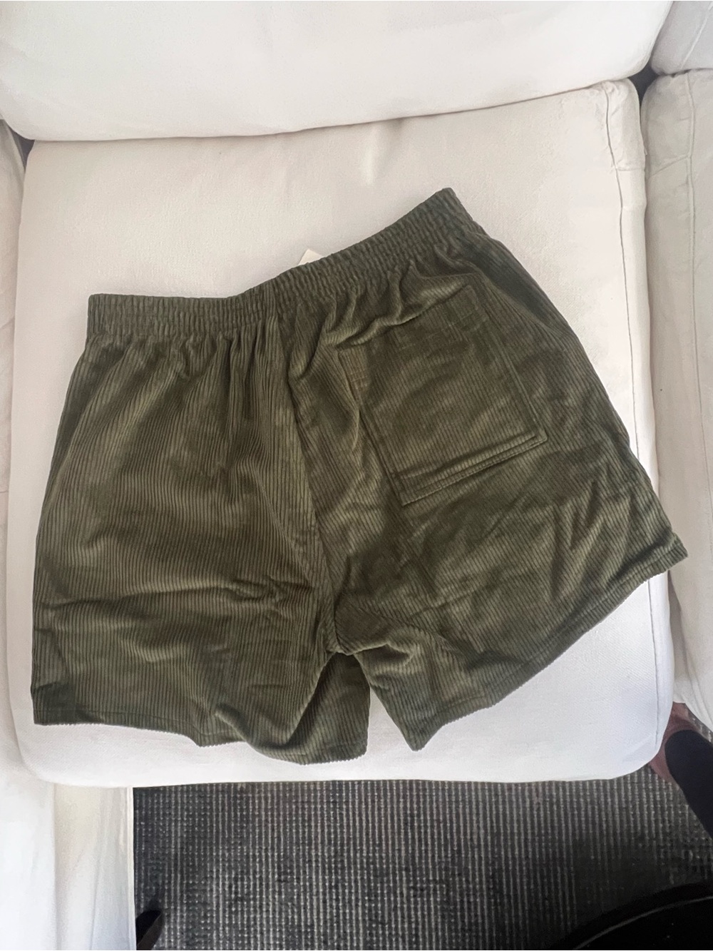 Corduroy Athletic Shorts in Olive Green — Casual Men’s Shorts